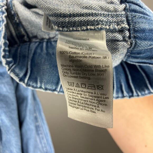 MADEWELL Denim Pull-On High-Rise Wide-Leg Crop Pants Ashgrove Wash Small - Picture 5 of 6